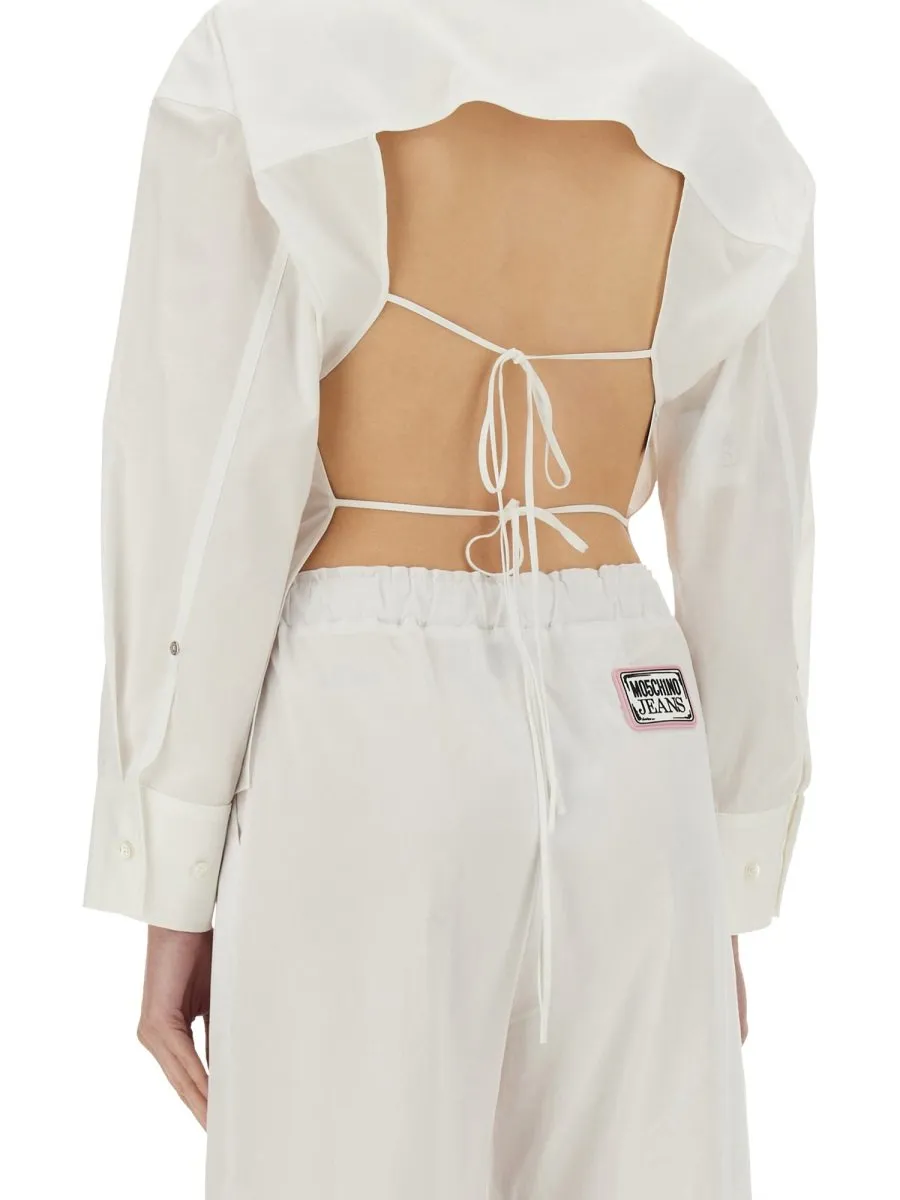 Moschino Jeans Open-Back Shirt