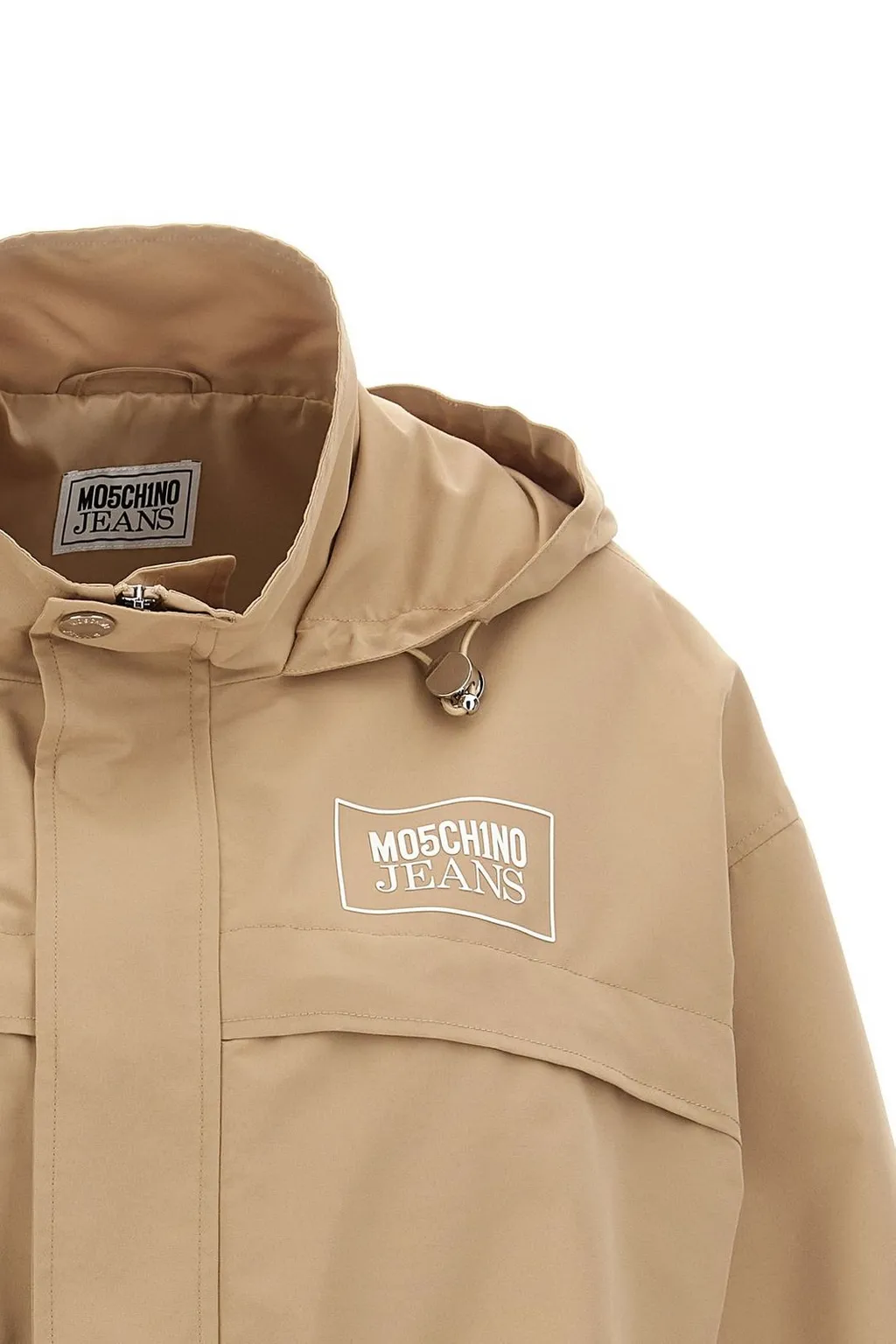 Moschino Jeans Logo Printed Cropped Jacket