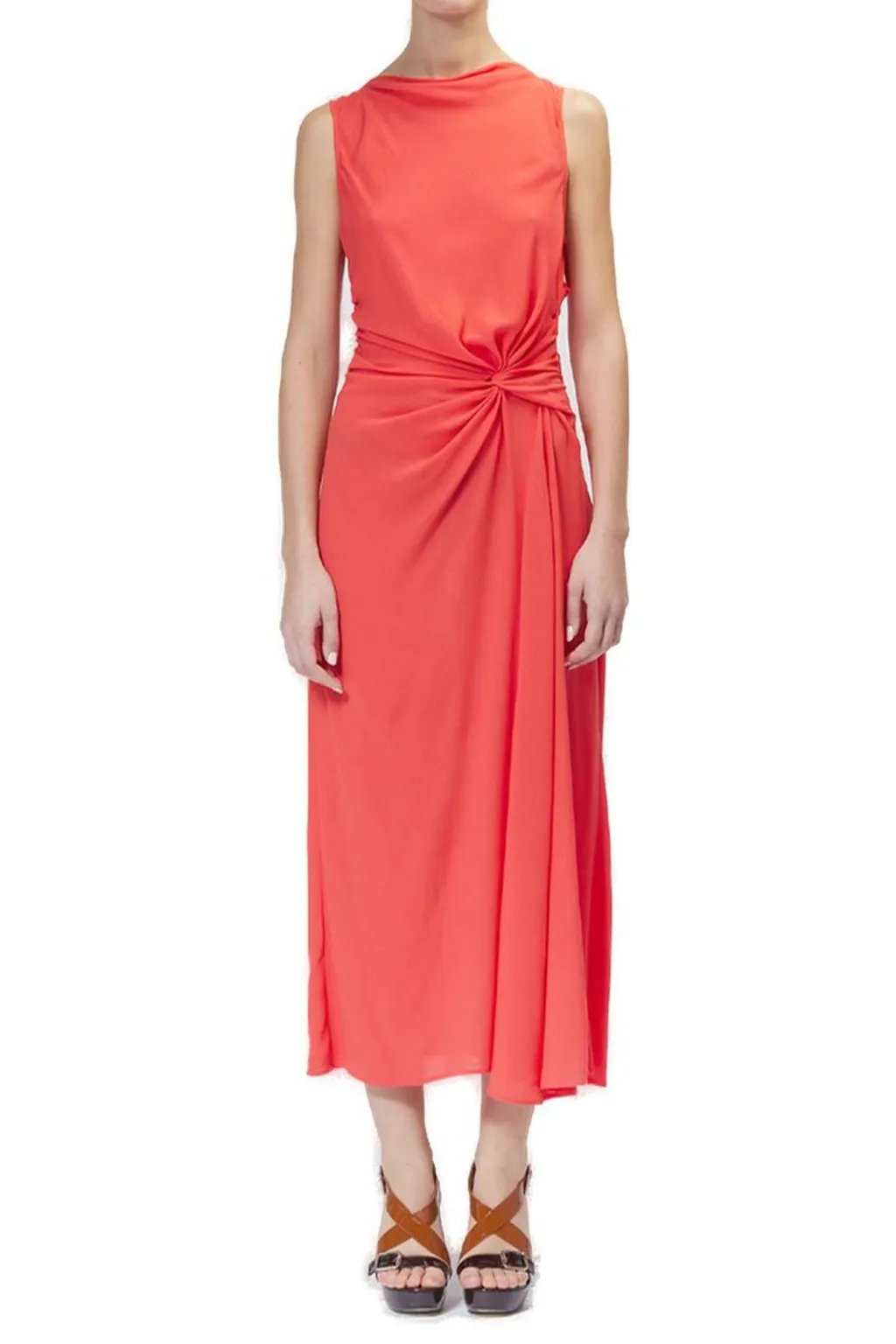Moschino Jeans Sleeveless Crepe Midi Dress