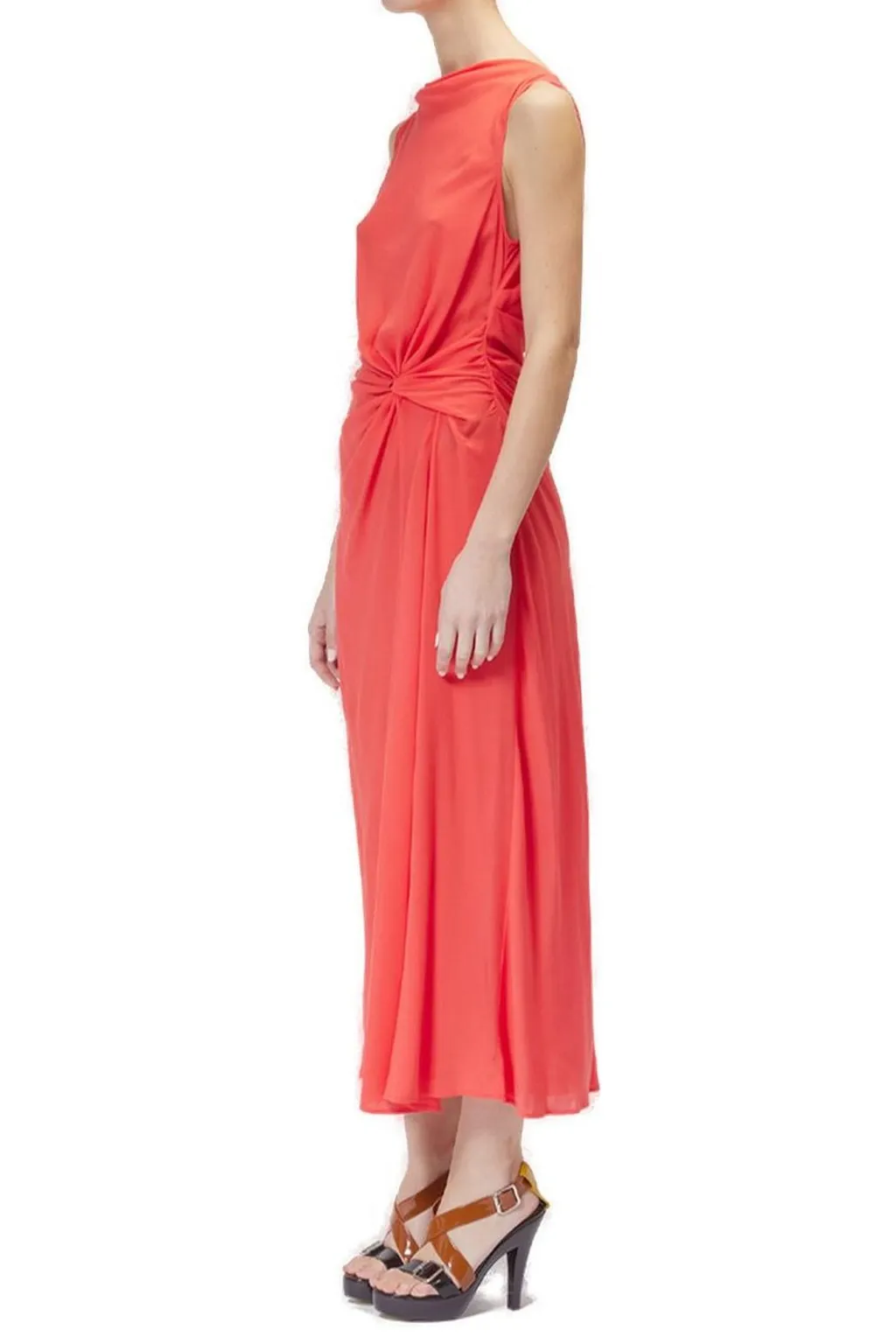 Moschino Jeans Sleeveless Crepe Midi Dress