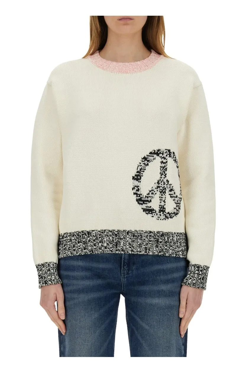Moschino Jeans Mesh Inlay Knitwear