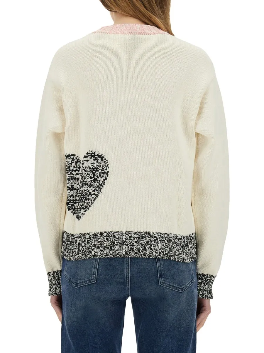 Moschino Jeans Mesh Inlay Knitwear