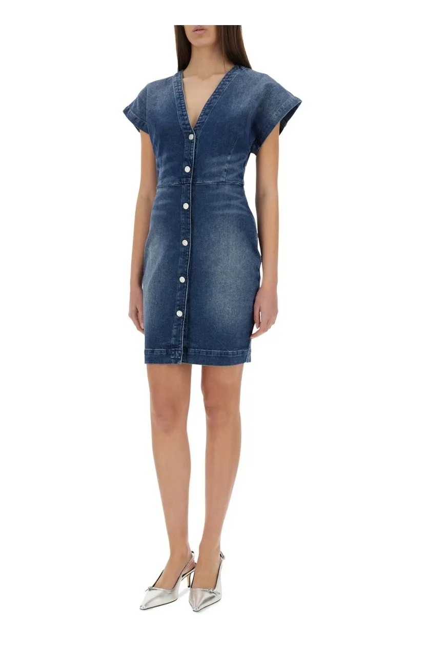 Moschino Jeans Button-Front Denim Dress