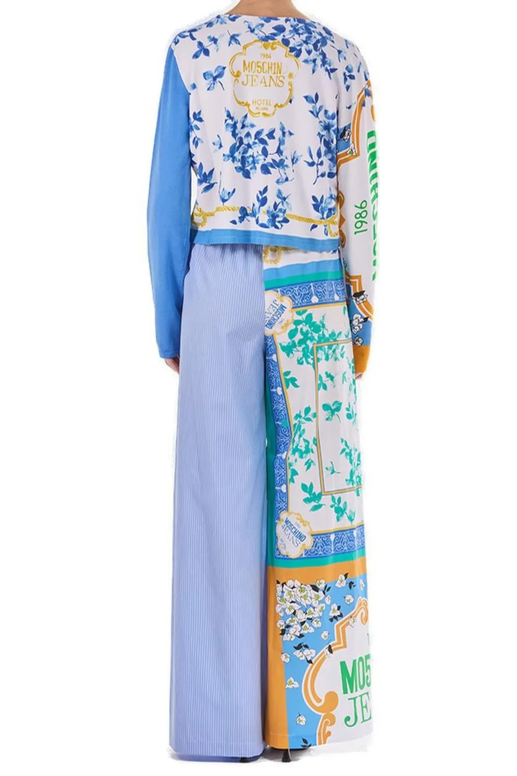 Moschino Jeans All-Over Printed Cropped Cardigan