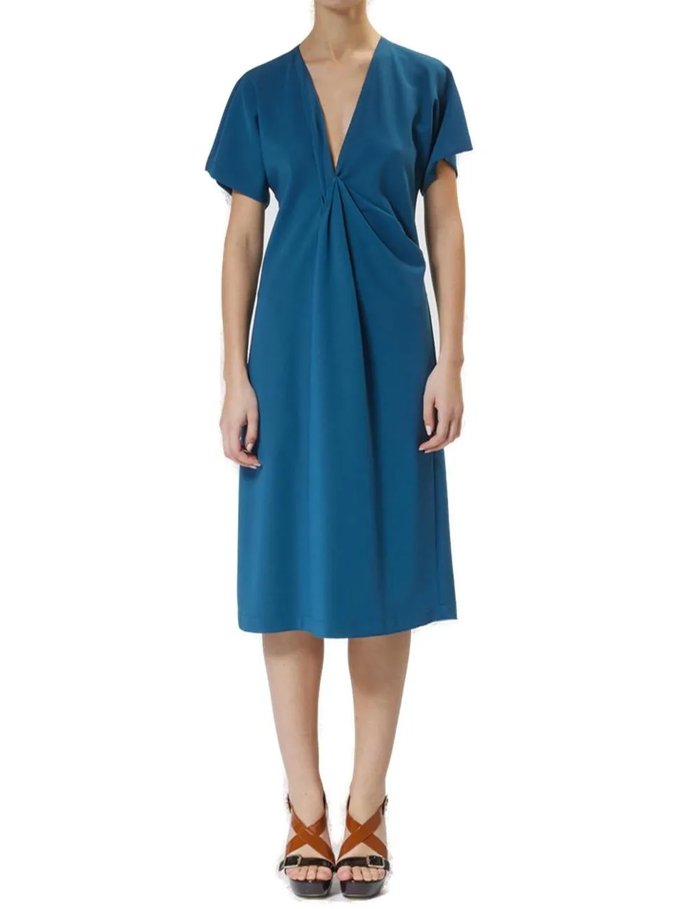 Moschino Jeans V-Neck Braided Dress
