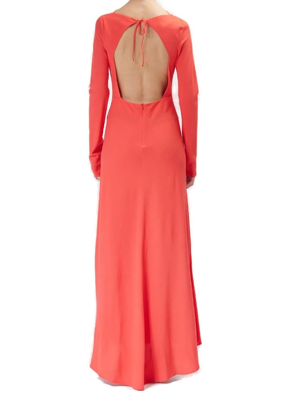 Moschino Jeans Open-Back Crepe Maxi Dress