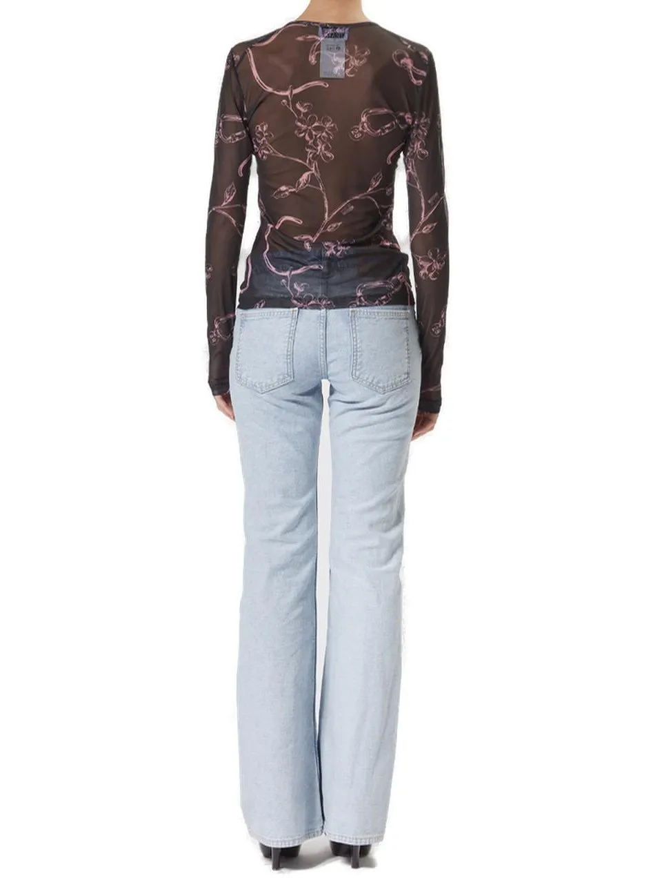 Moschino Jeans Graphic Printed Crewneck Top