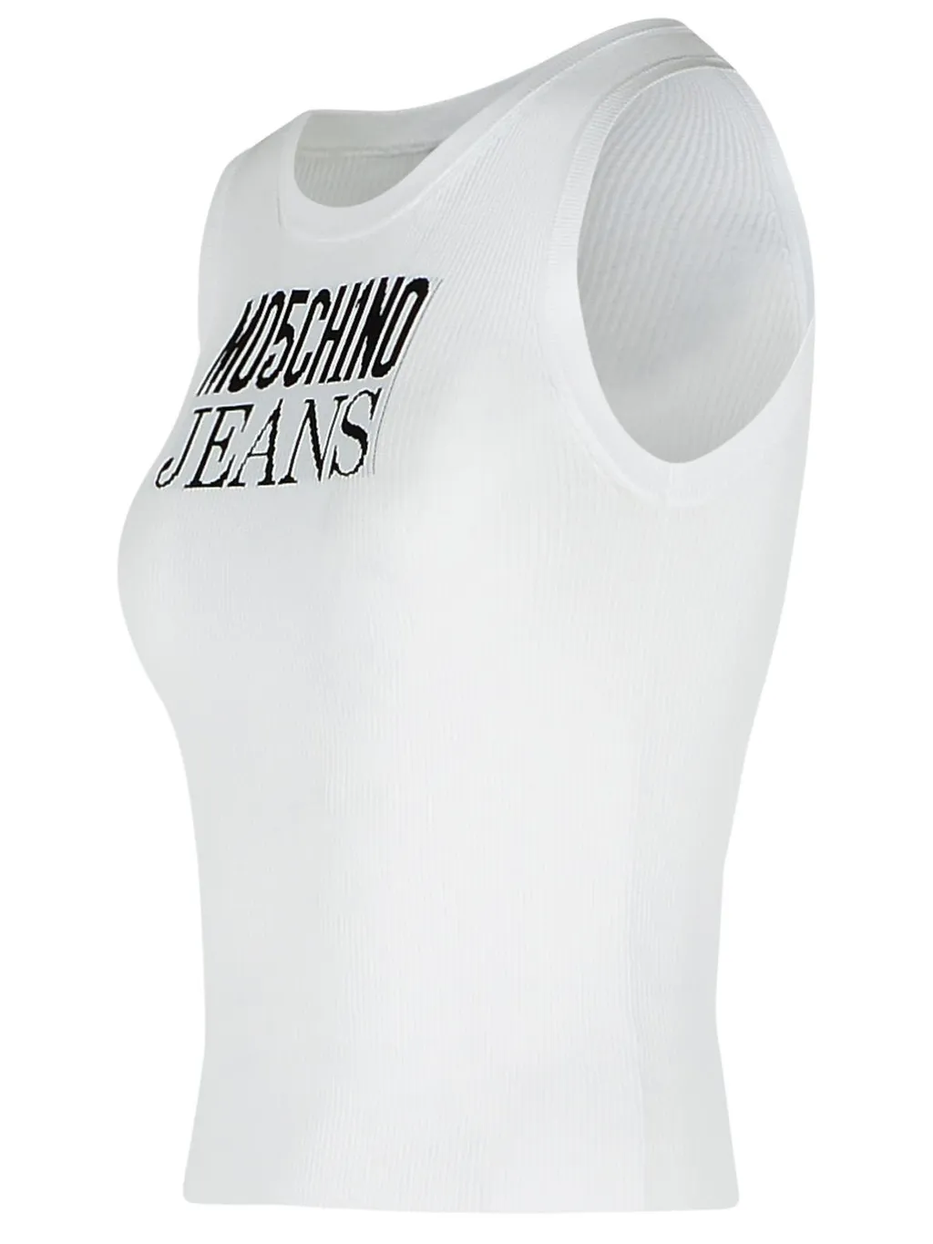Moschino Jeans Logo-Jacquard Sleeveless Tank Top