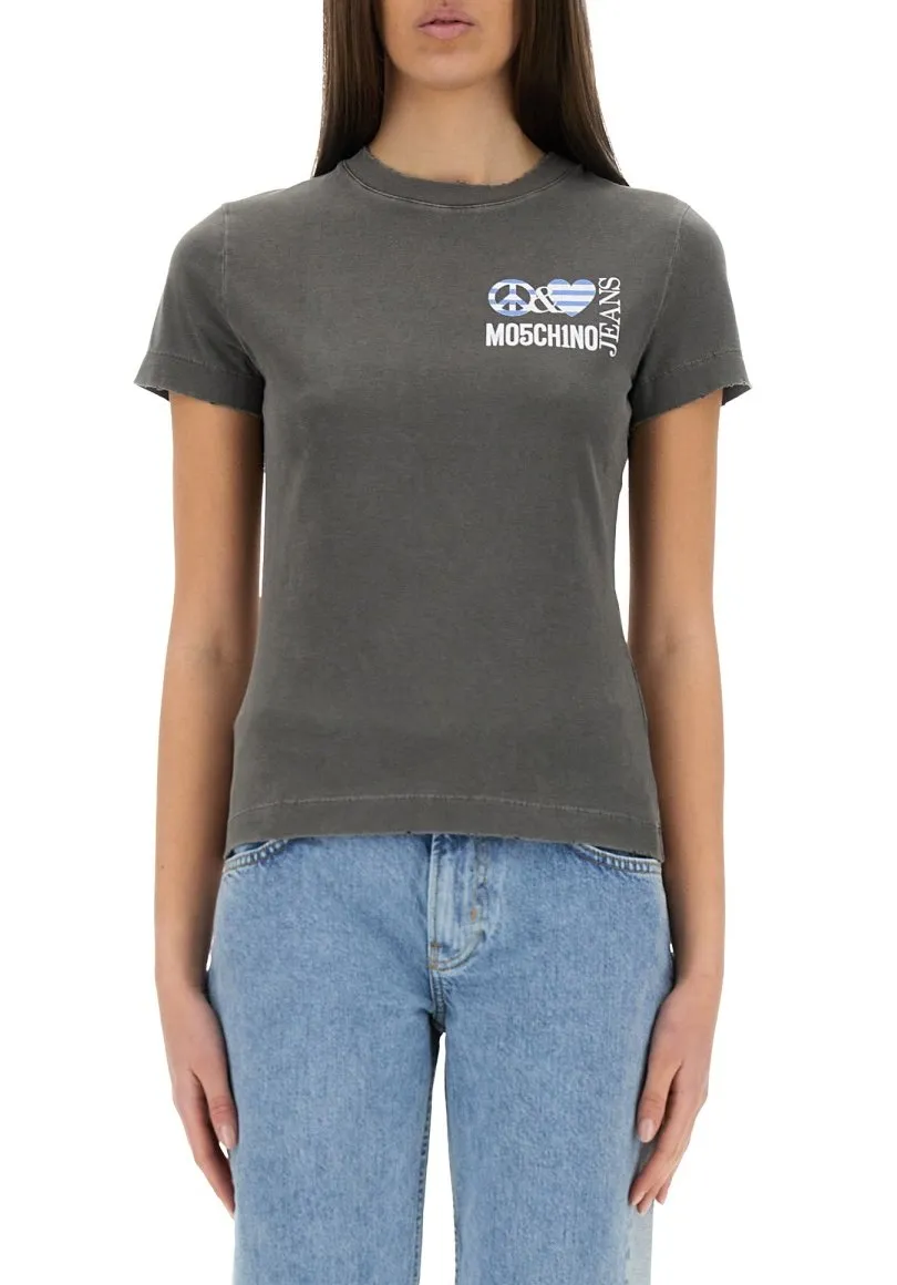 Moschino Jeans Logo Graphic Tee