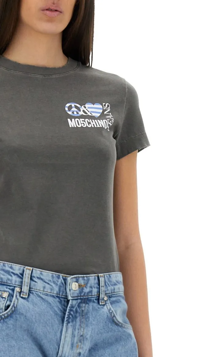 Moschino Jeans Logo Graphic Tee