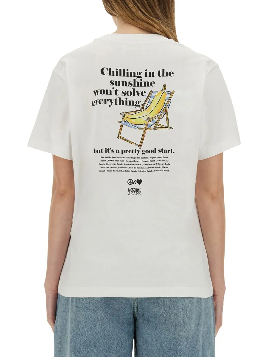 Moschino Jeans Graphic Print Tee