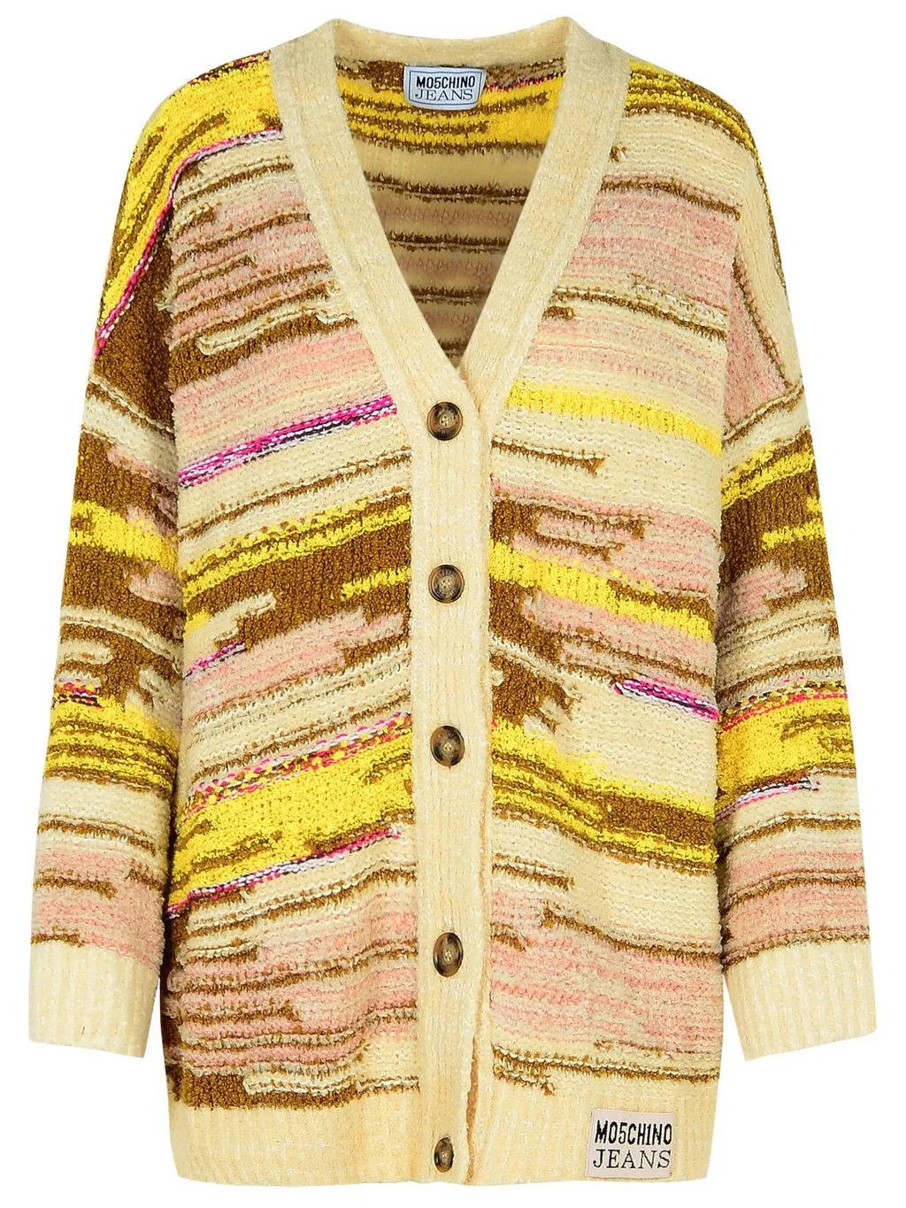 Moschino Jeans Logo Patch Long Cardigan