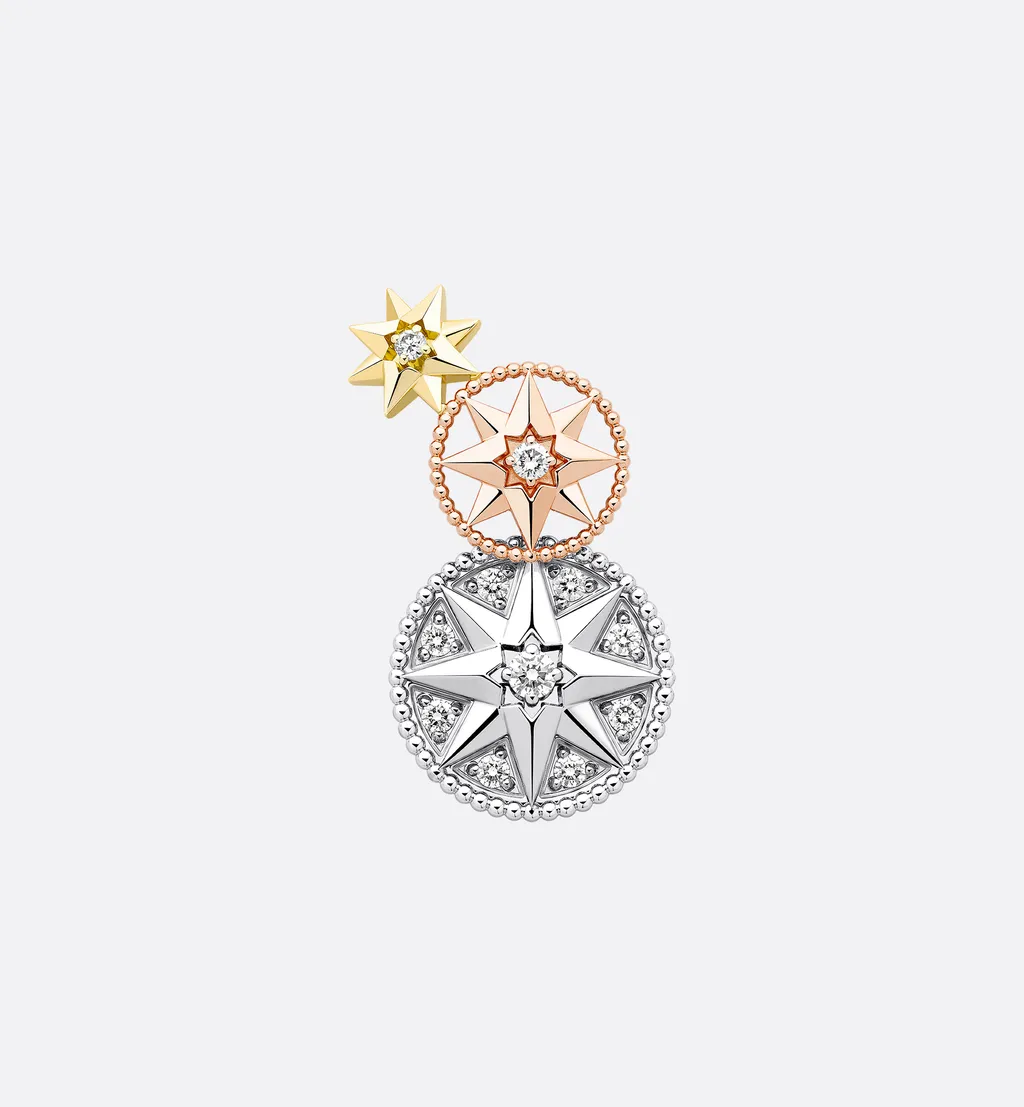 Rose Des Vents And ÉToile Des Vents Single Earring