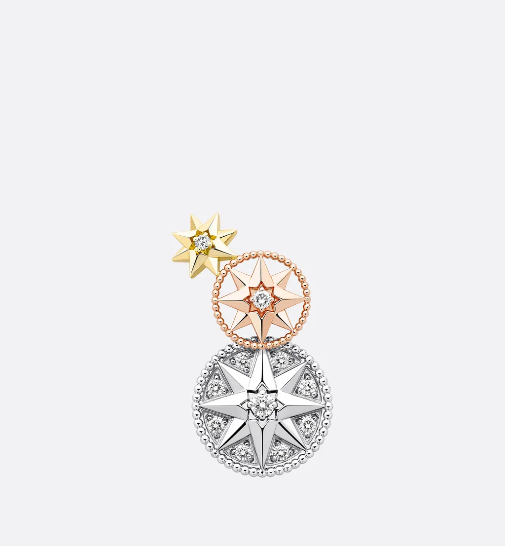 Rose Des Vents And ÉToile Des Vents Single Earring