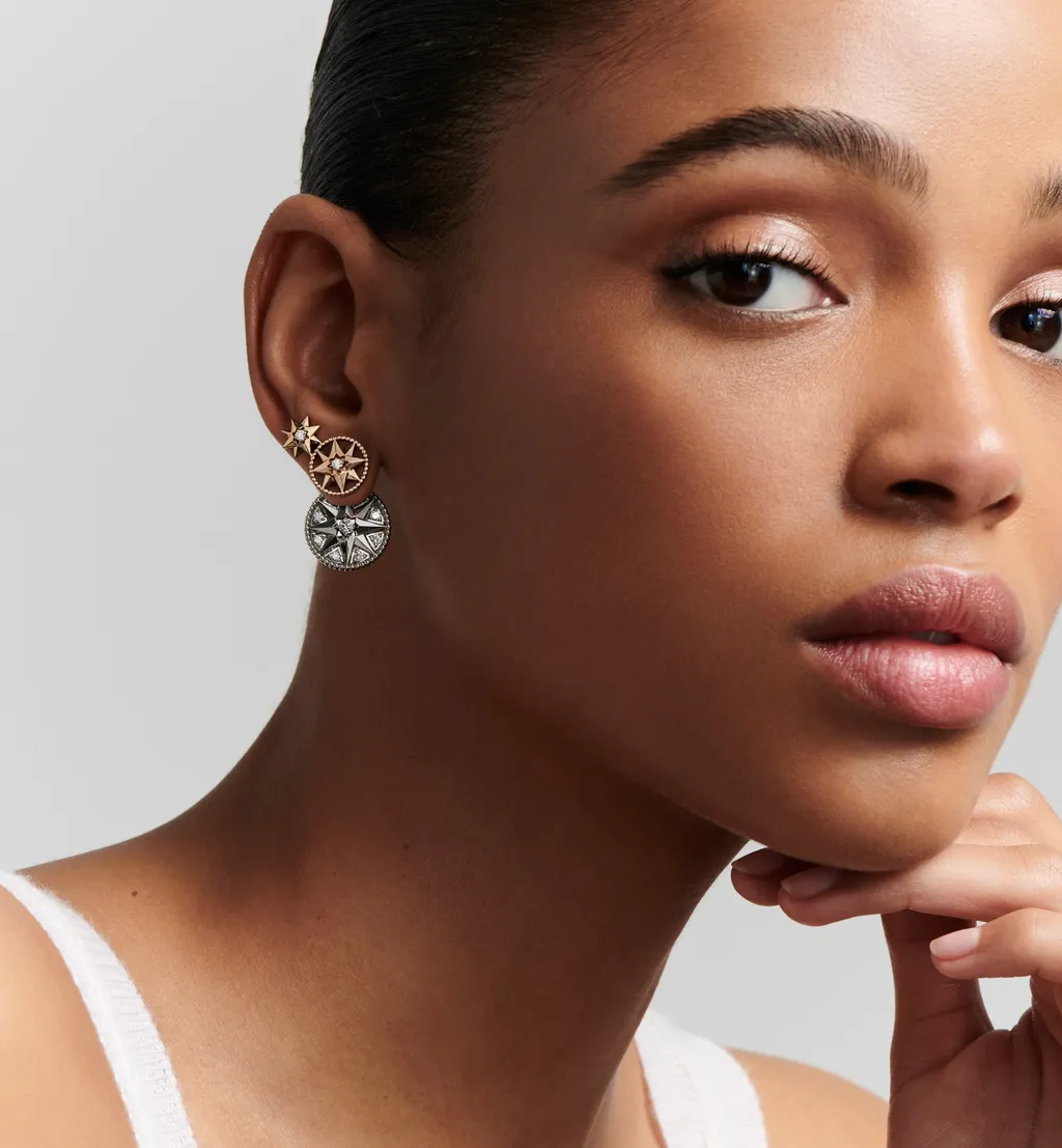 Rose Des Vents And ÉToile Des Vents Single Earring
