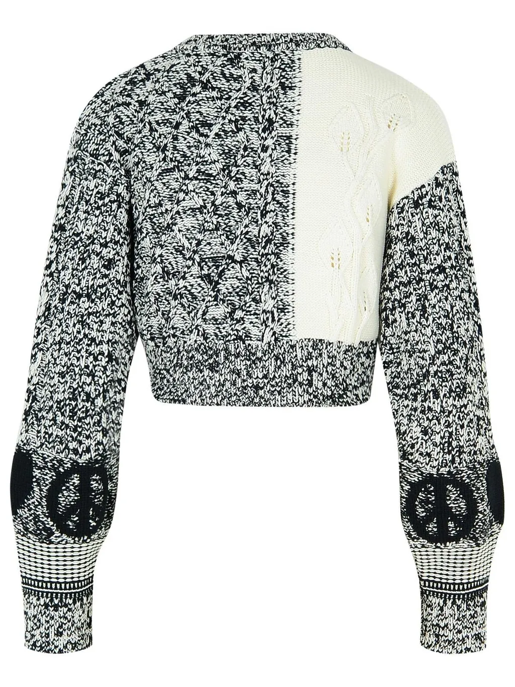 Moschino Jeans Logo Intarsia Cropped Jumper
