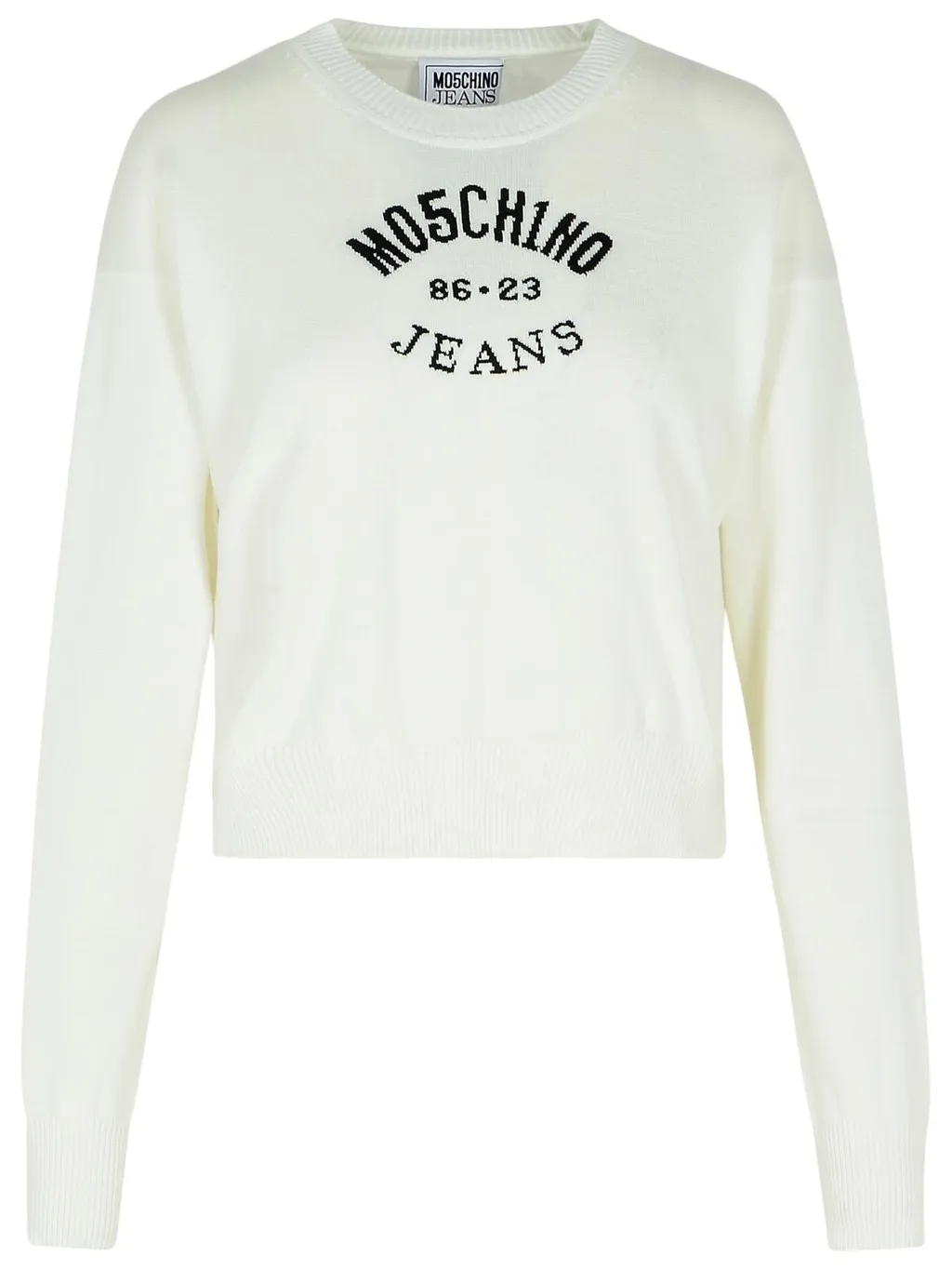 Moschino Jeans Logo Intarsia Crewneck Jumper