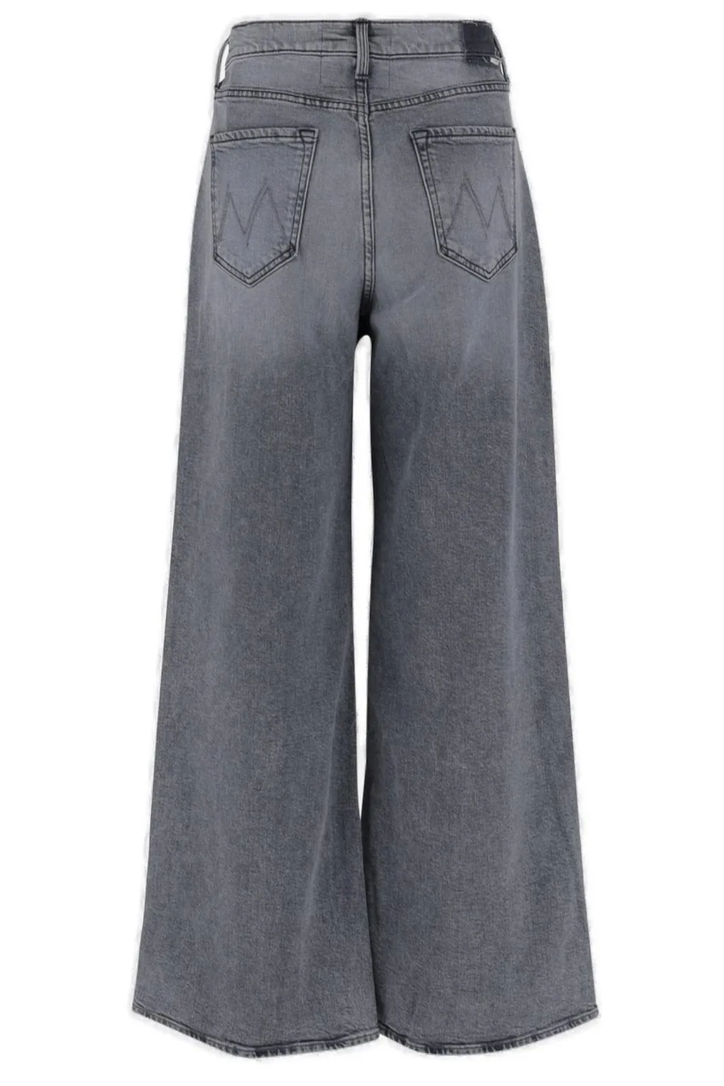 Mother Logo Patch Wide Leg Jeans