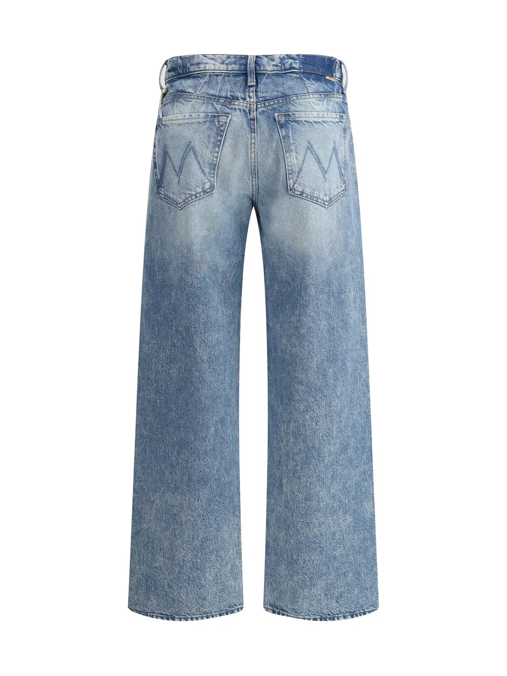 Mother Logo Patch Wide Leg Jeans