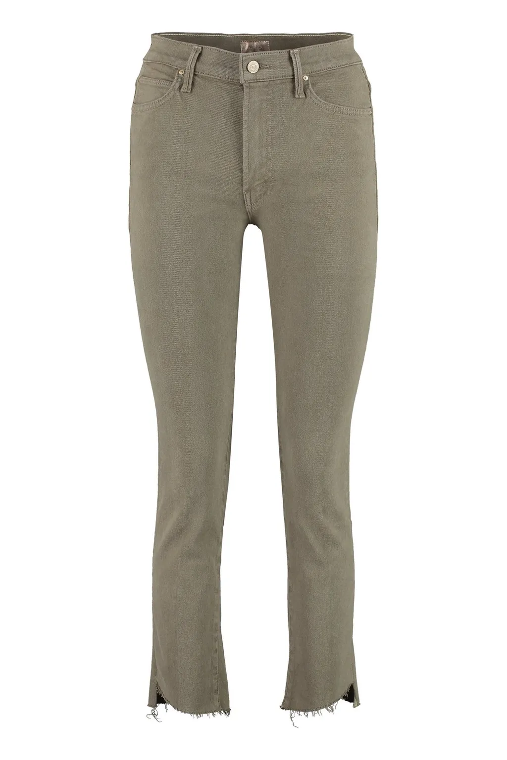 Mother High-Waist Rascal Ankle Step Fray Jeans