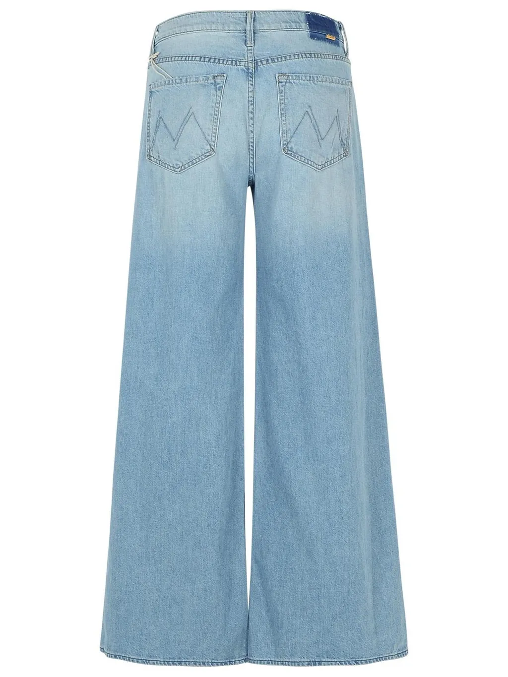 Mother Logo Patch Wide Leg Jeans
