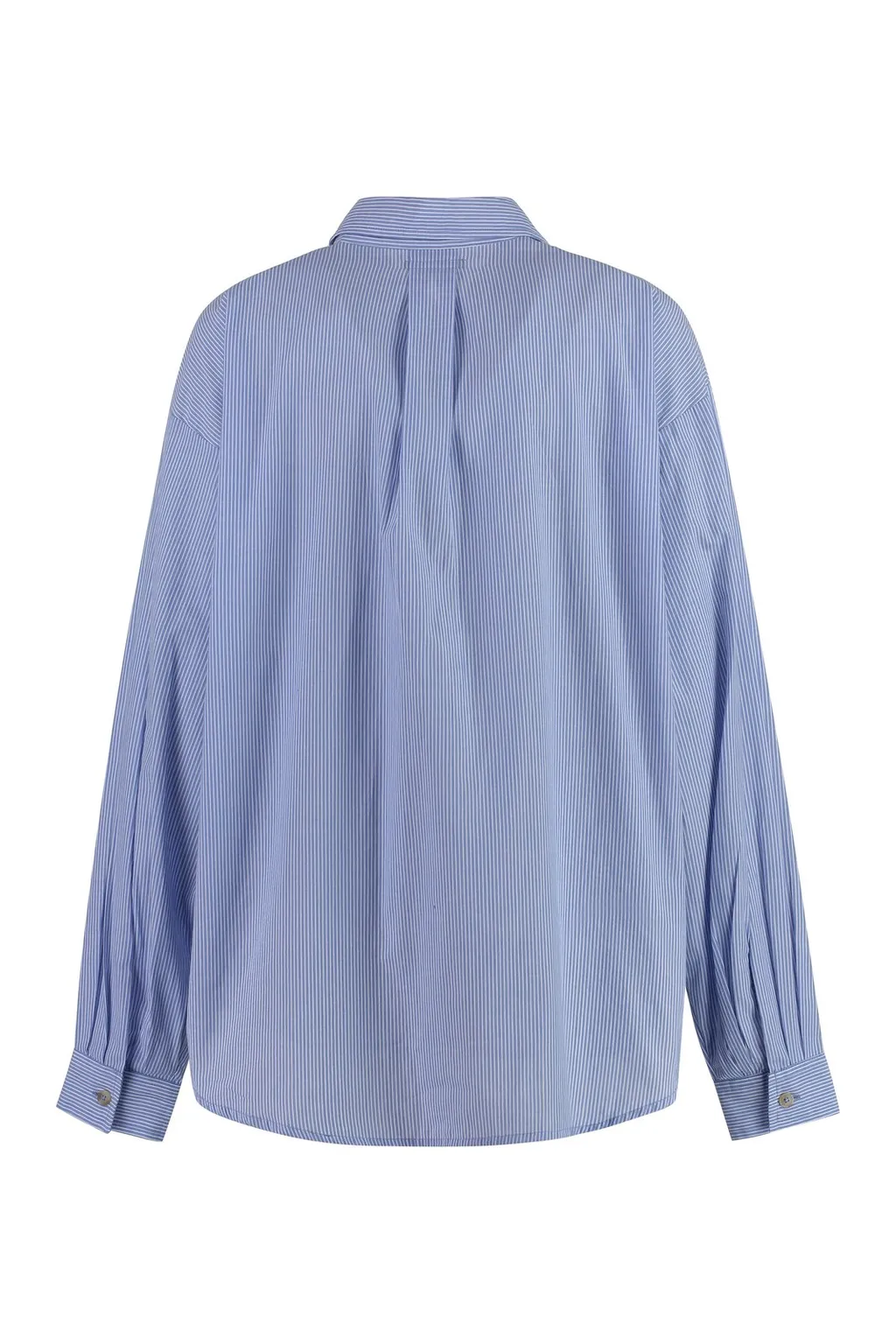 Mother Pinstriped Straight Hem Shirt