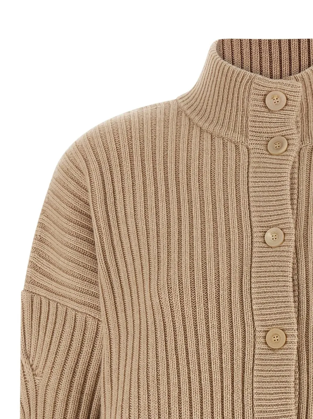 Max Mara Afelio High Neck Button-Up Cardigan