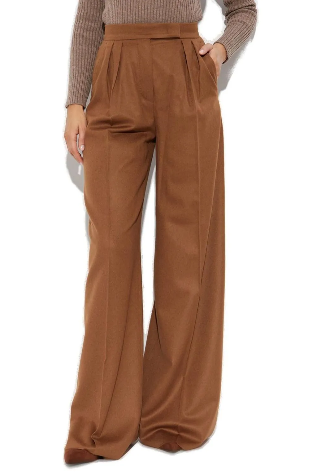Max Mara Borneo Pleated Wide-Leg Trousers