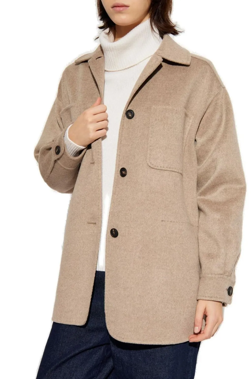 Max Mara Panno Button-Up Jacket