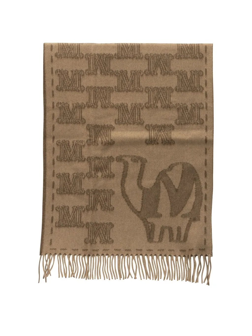 Max Mara Wsteddy Fringed Edge Scarf