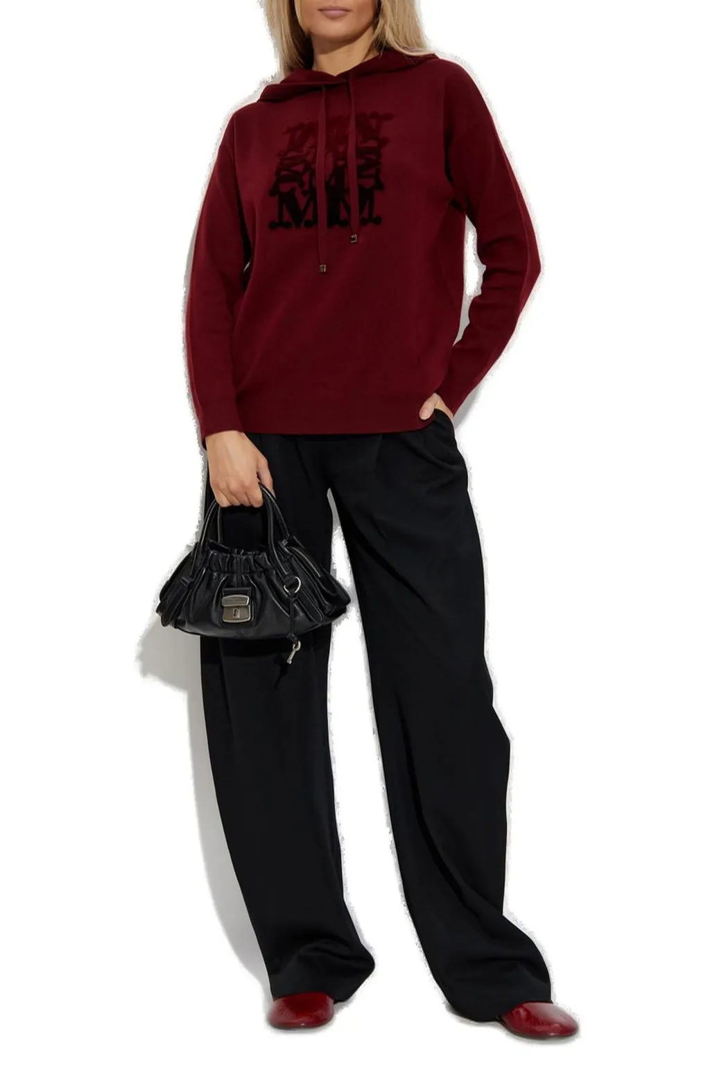Max Mara Taddeo Drawstring Knitted Hoodie