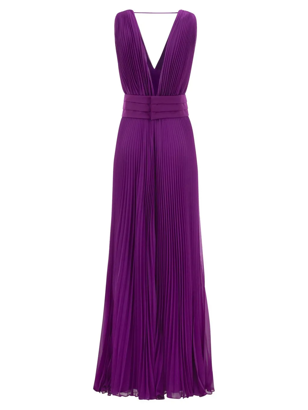 Max Mara V-Neck Pleated Jumpsuit