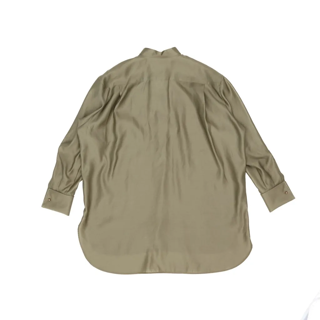 Max Mara Mandarin-Collar Long-Sleeved Shirt