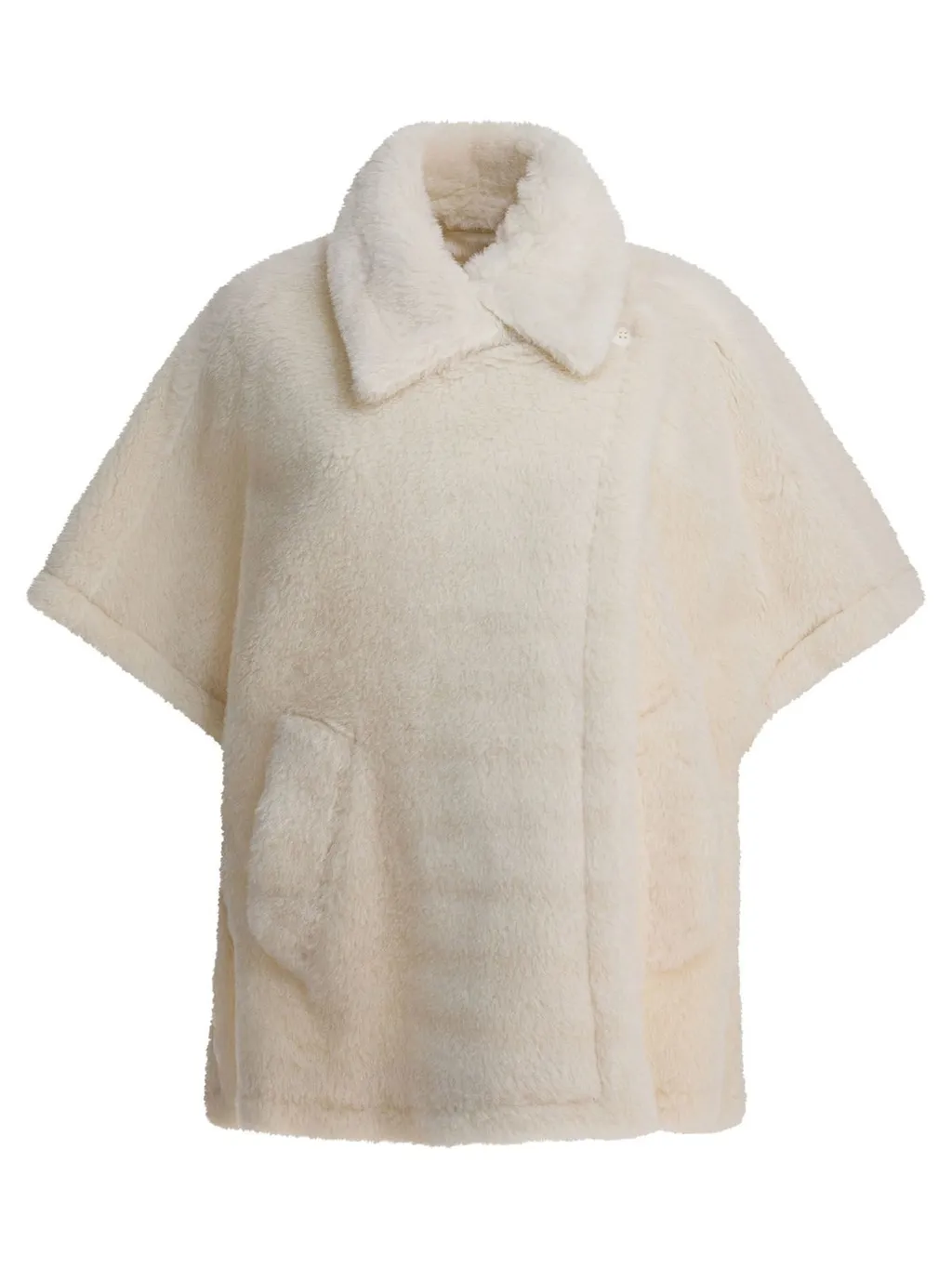 Max Mara Tebe Faux Fur Short-Sleeved Coat