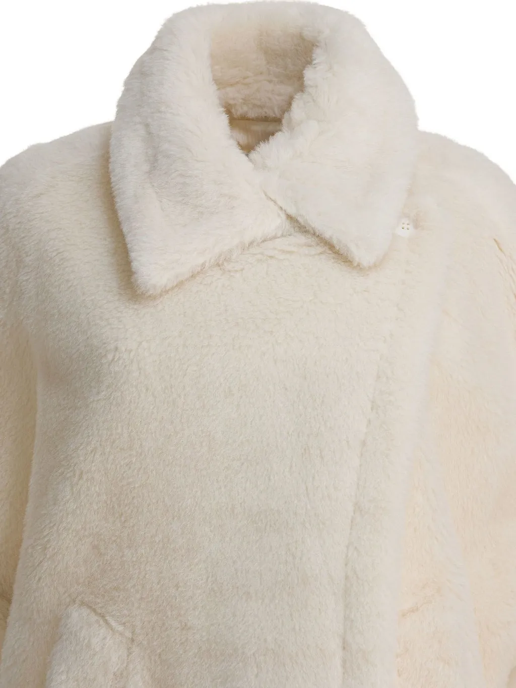 Max Mara Tebe Faux Fur Short-Sleeved Coat