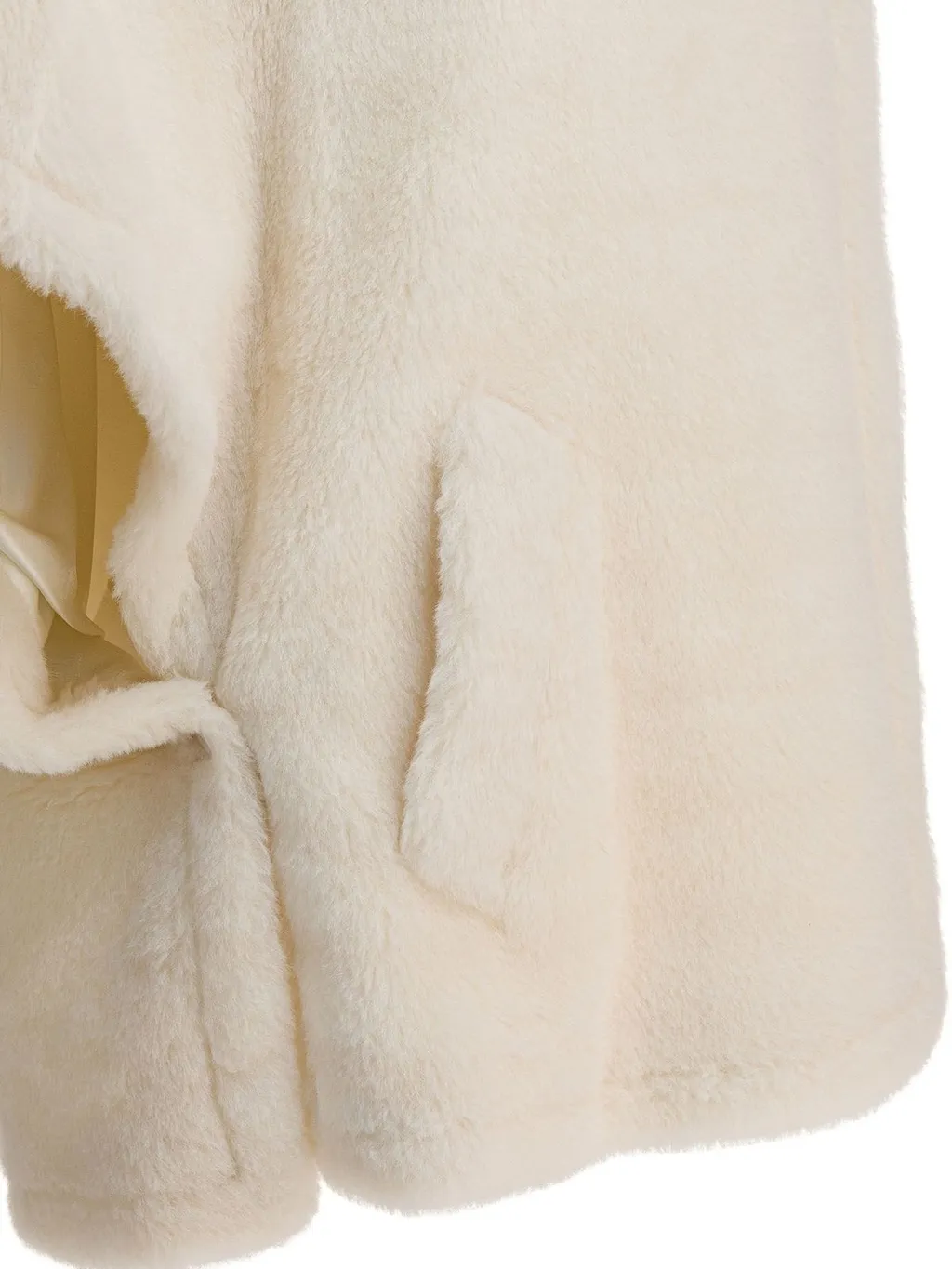 Max Mara Tebe Faux Fur Short-Sleeved Coat