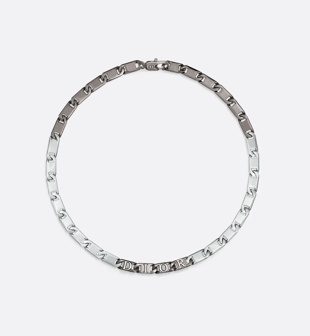 Dior Contrast Chain Link Necklace