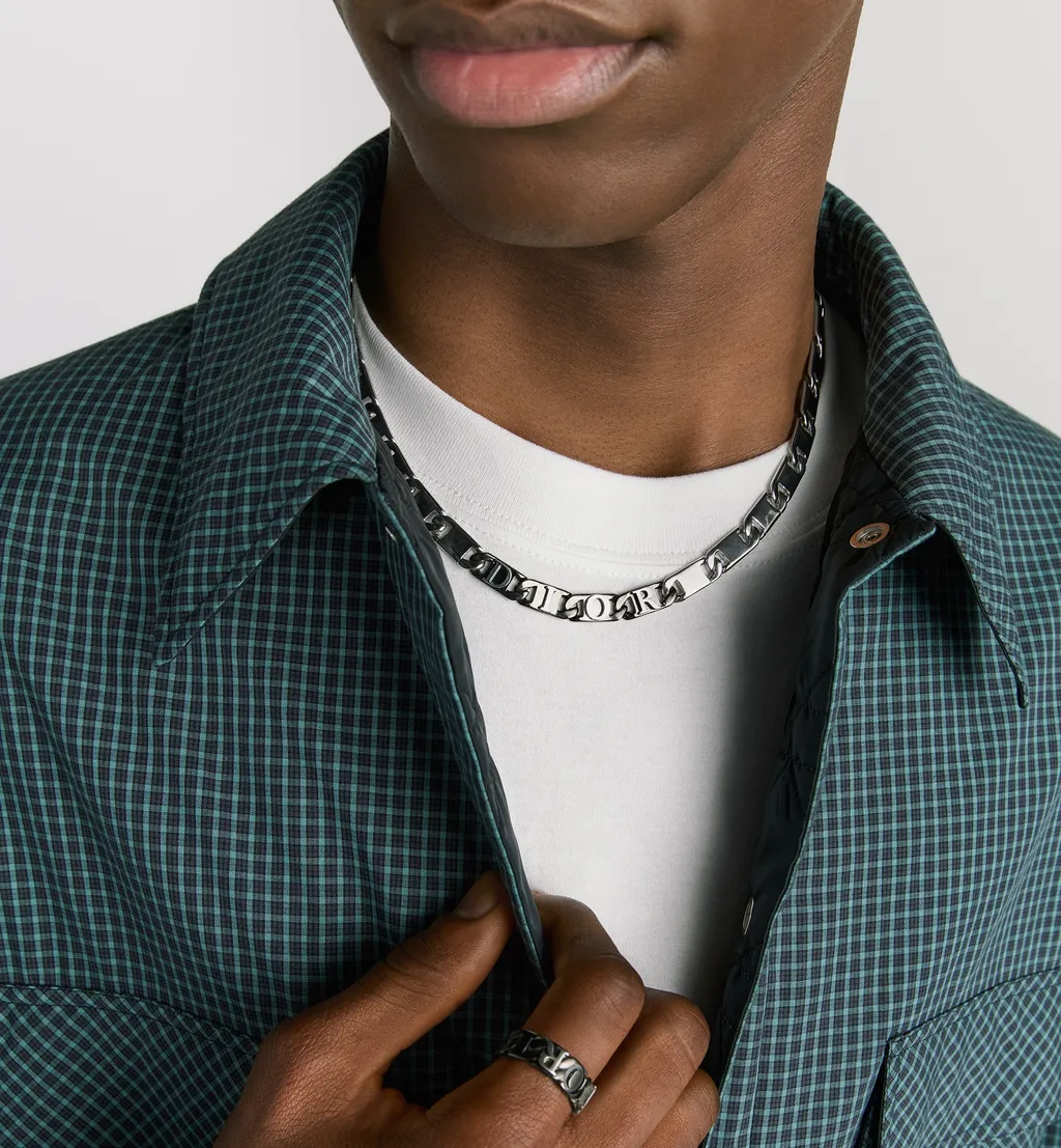 Dior Contrast Chain Link Necklace