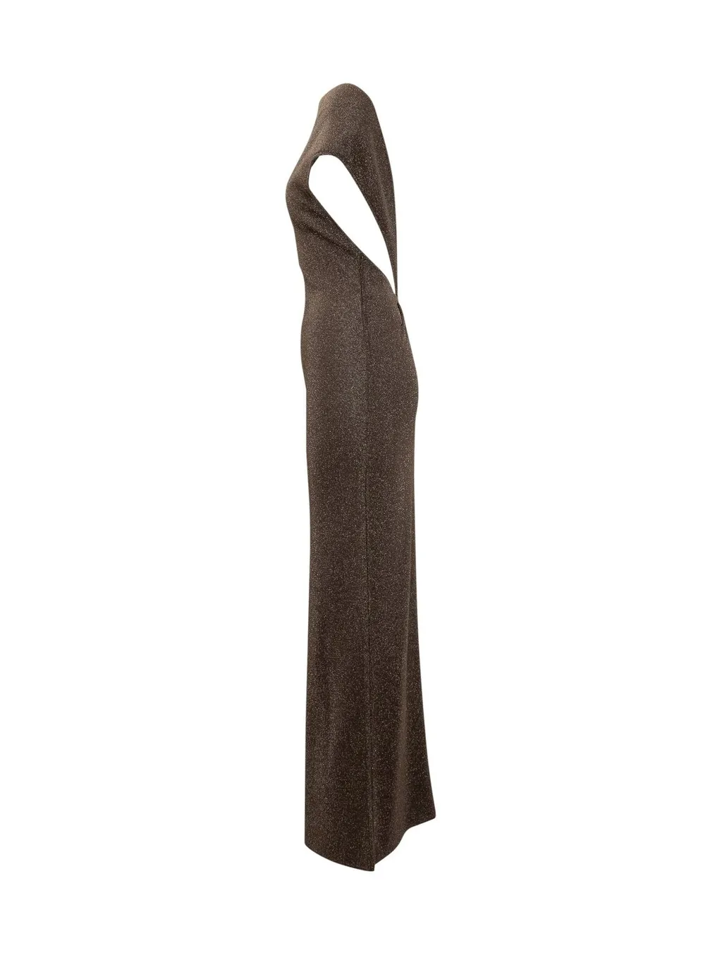 Max Mara Lurex Knitted Long Dress