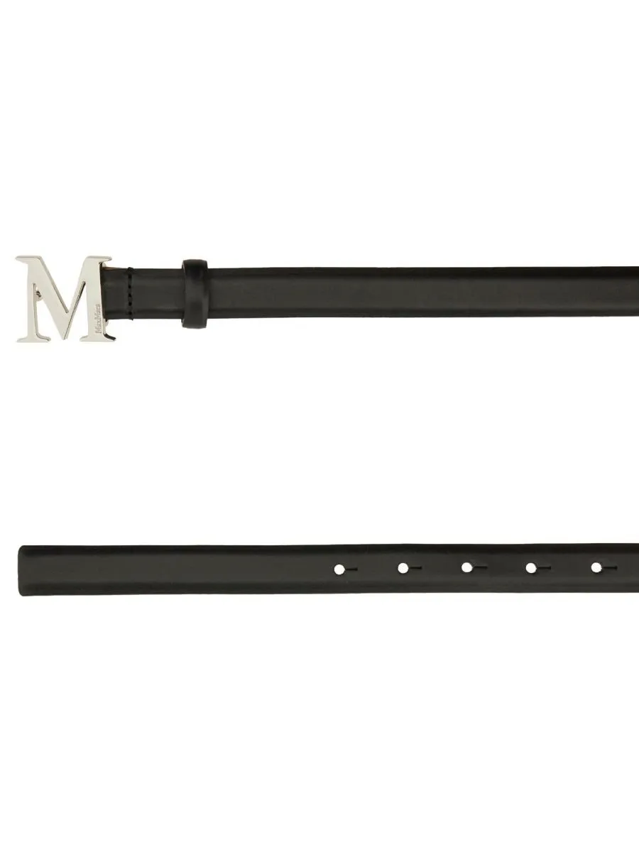 Max Mara Logo Plaque Buckle Belt