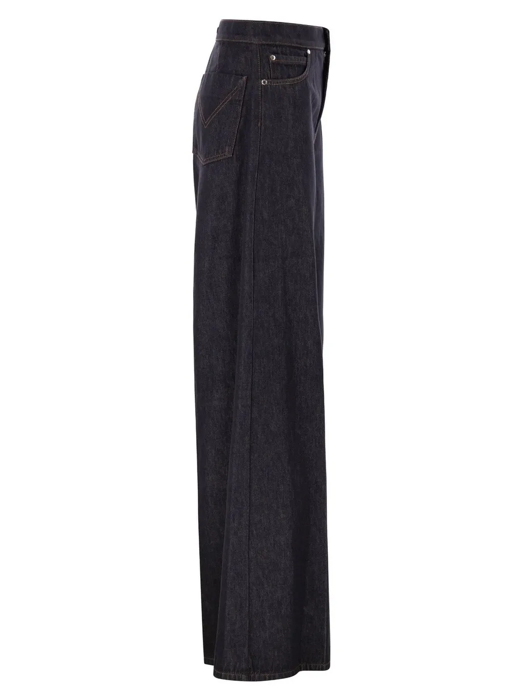 Max Mara Button Detailed Wide-Leg Jeans