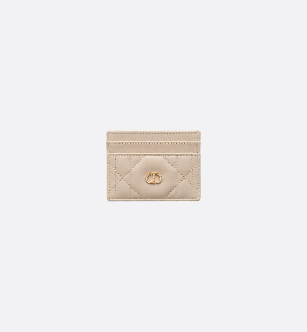 Dior Caro Freesia Card Holder With Crystals