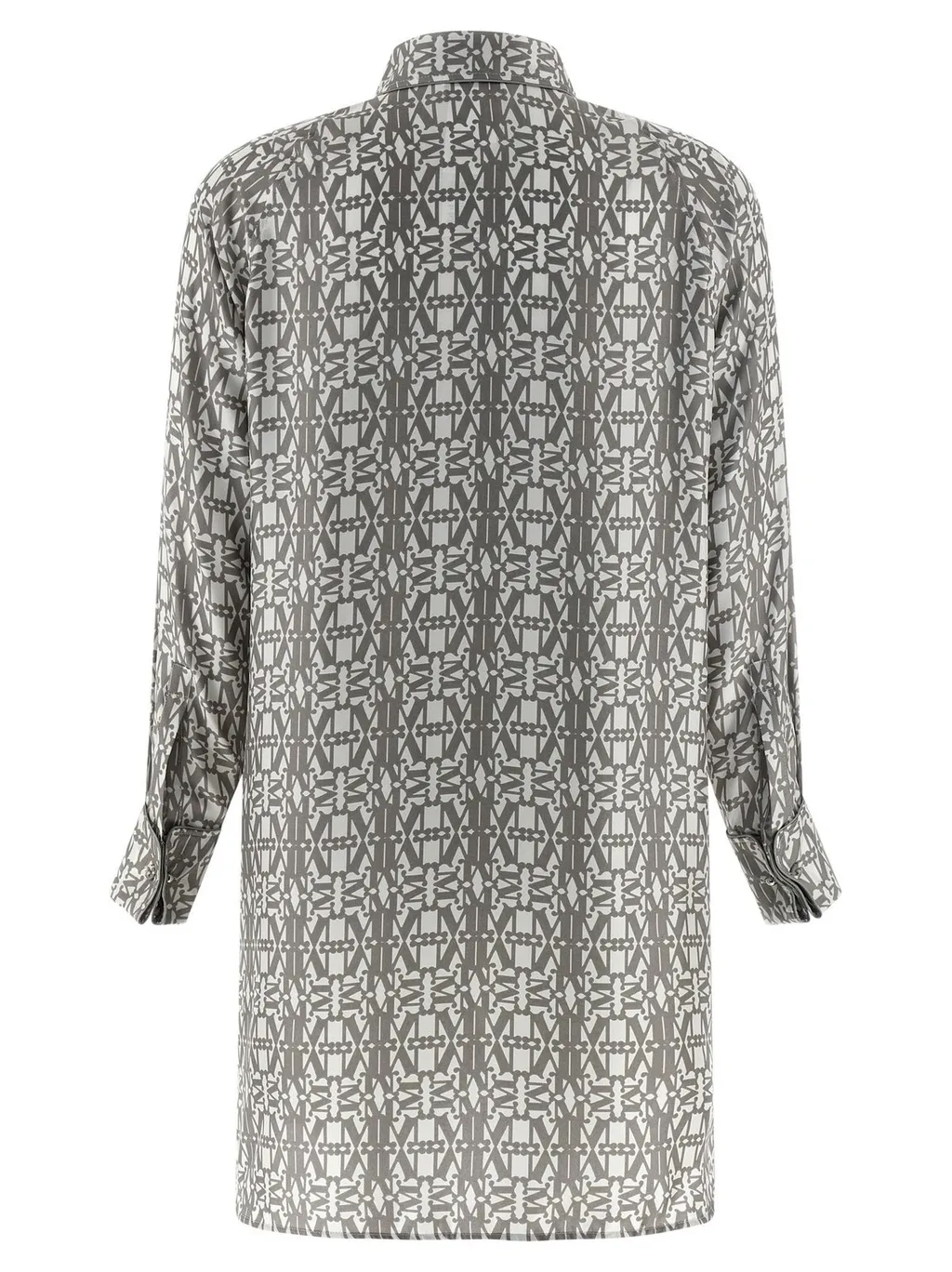 Max Mara Graphic Printed Long-Sleeved Shirt Dress