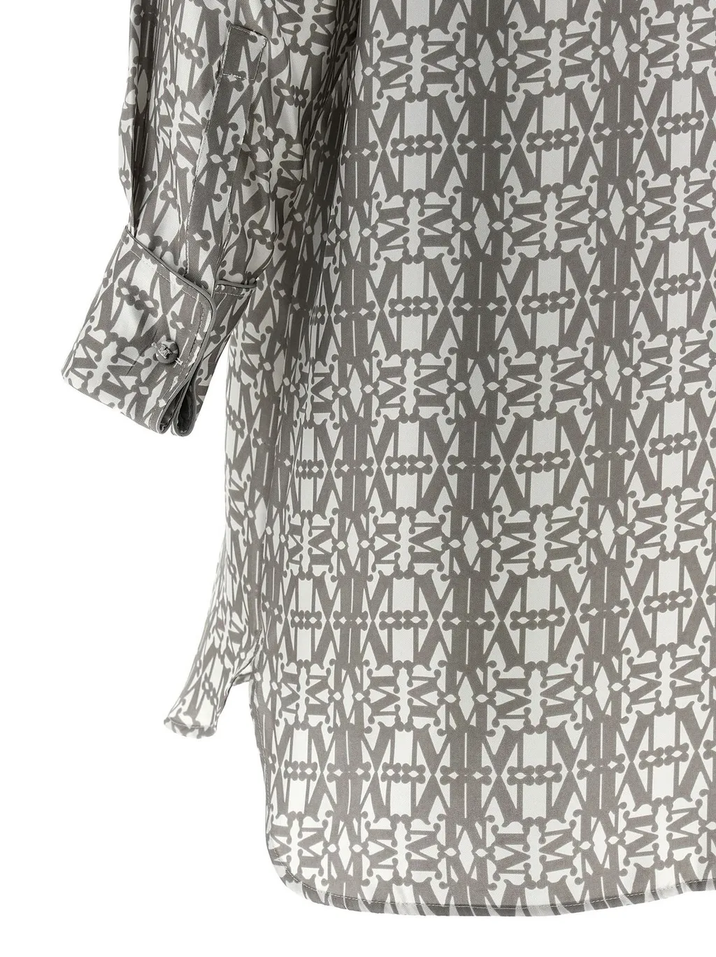 Max Mara Graphic Printed Long-Sleeved Shirt Dress