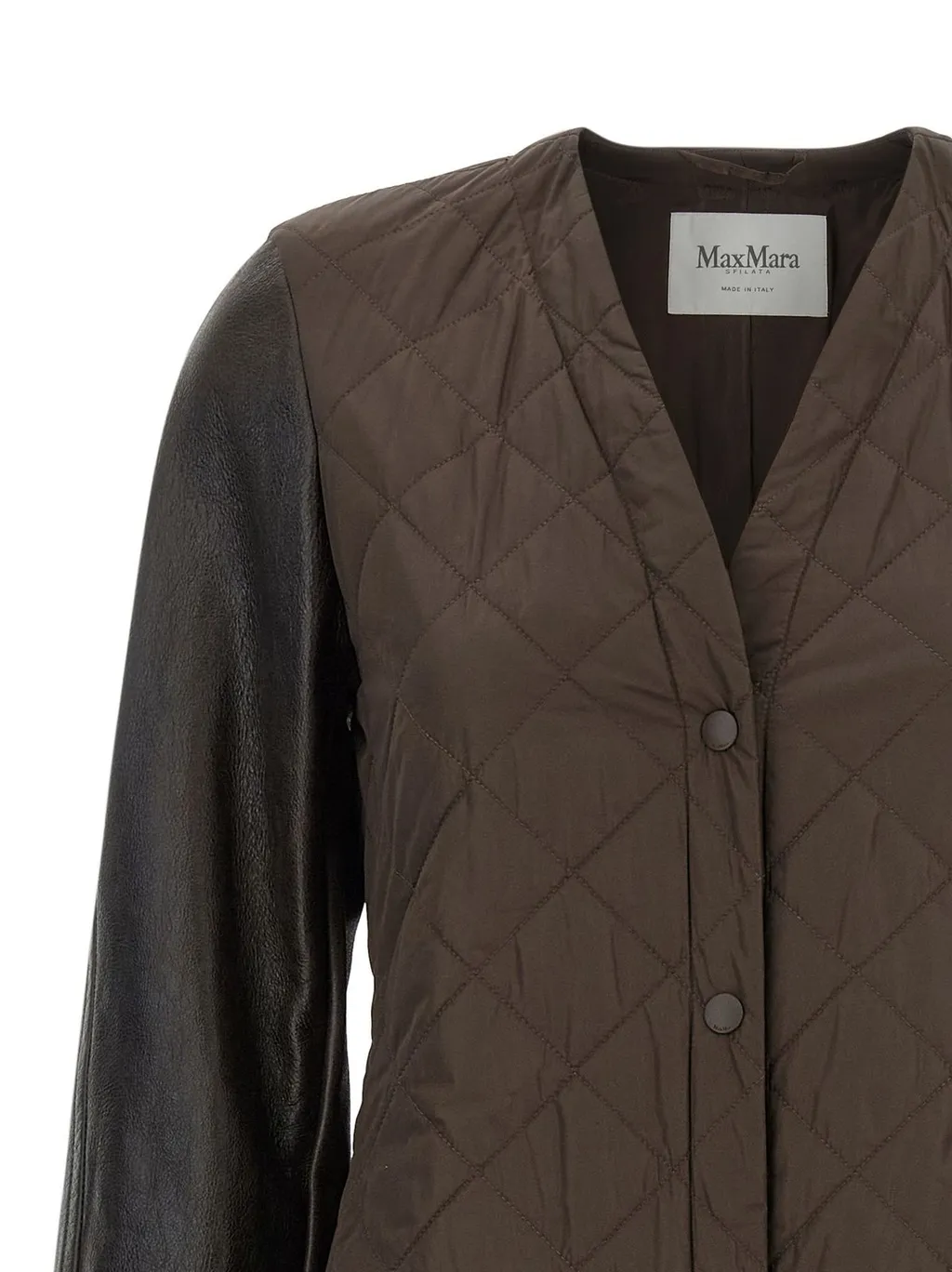 Max Mara Berta Panelled Quilted Coat