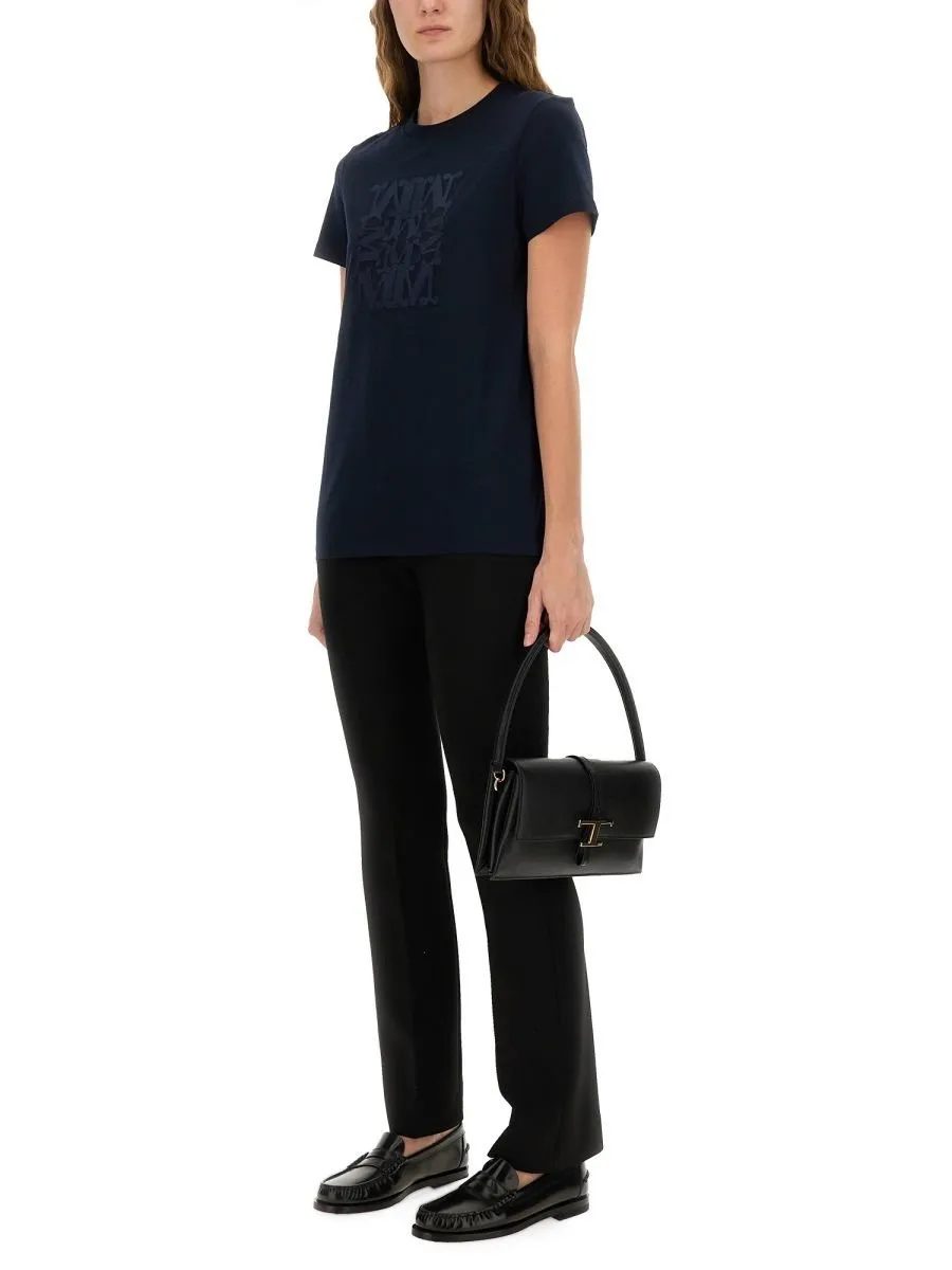 Max Mara Logo Embroidered Crewneck T-Shirt