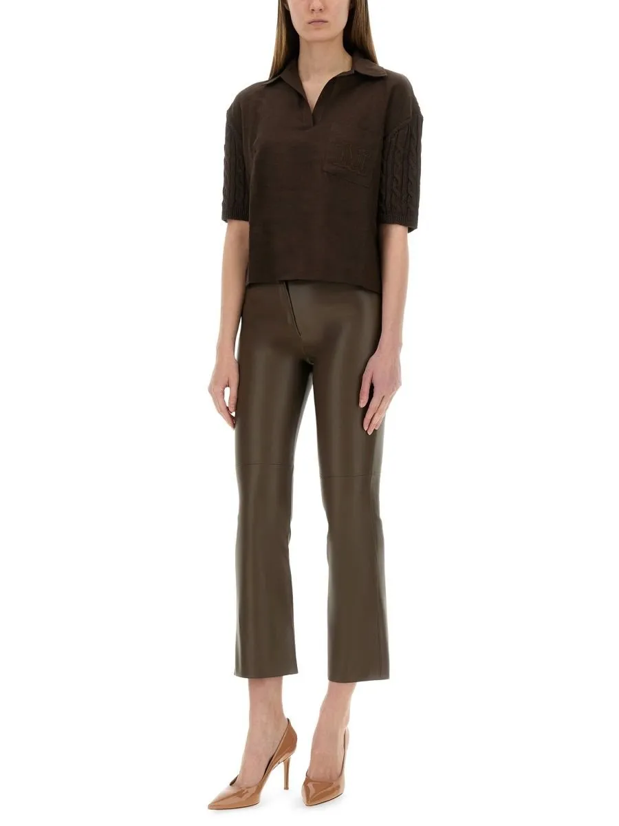 Max Mara Pavidi Panelled Short-Sleeved Polo Shirt