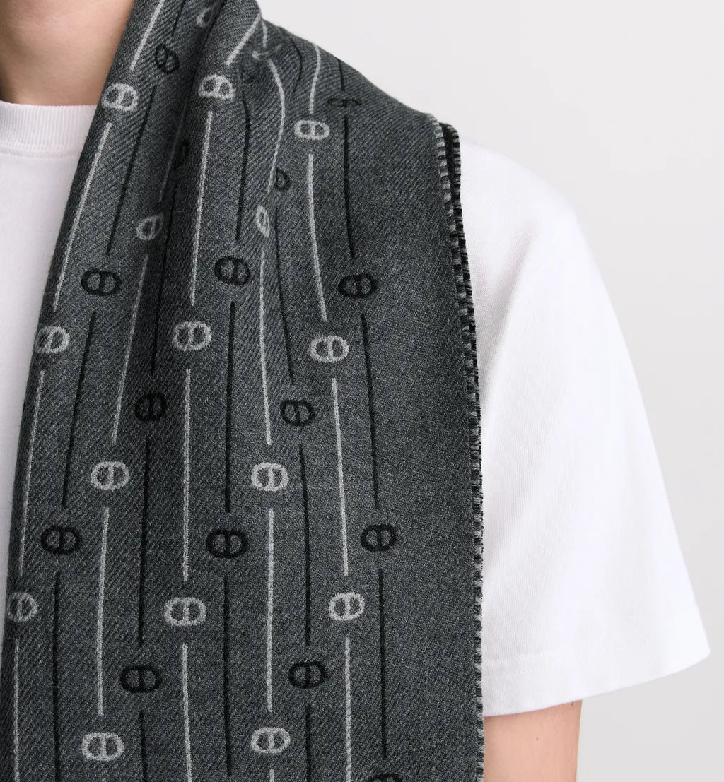 Cd Icon Striped Scarf
