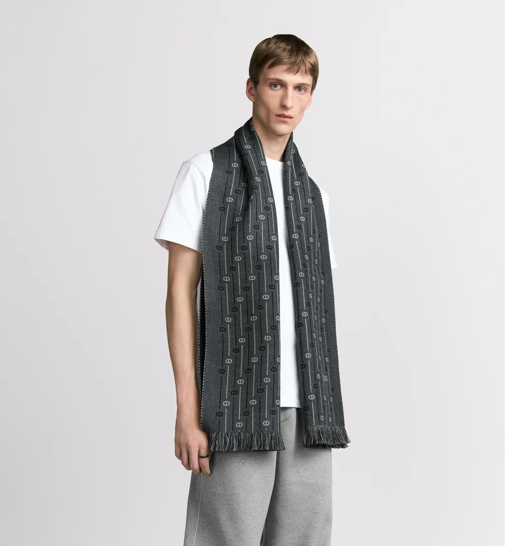 Cd Icon Striped Scarf