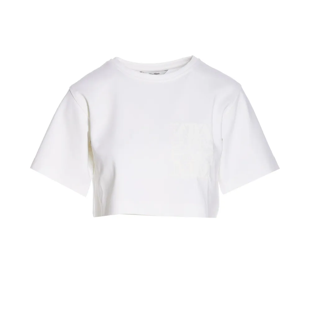 Max Mara Messico Crewneck Cropped T-Shirt